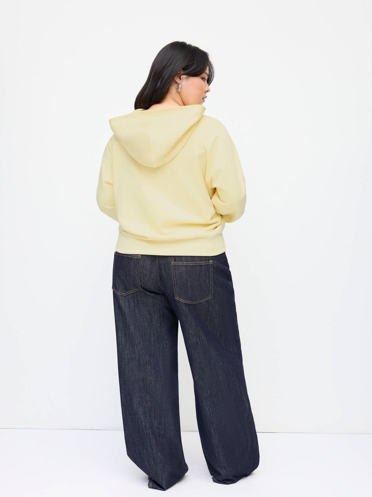 Cotton-blend Long Sleeve Hoodie Curve & Plus | HD56 - view 5