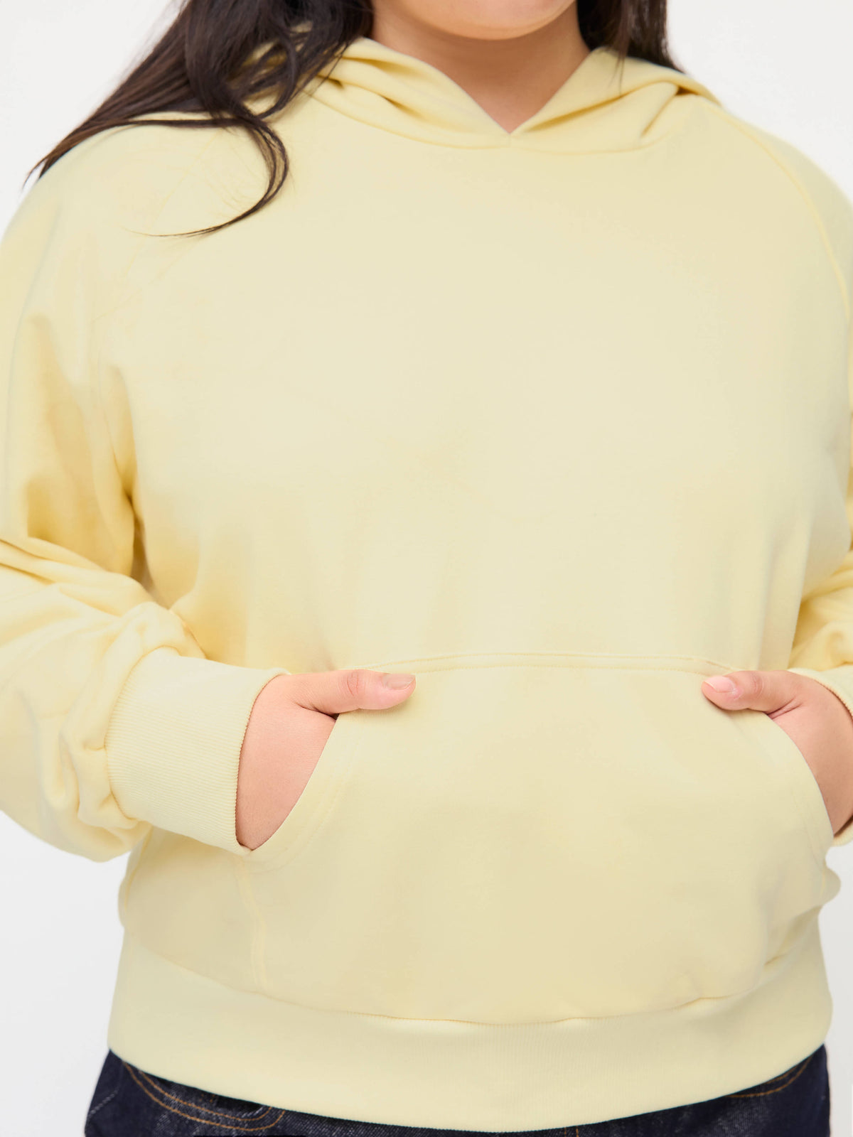 Cotton-blend Long Sleeve Hoodie Curve & Plus | HD56 - view 6