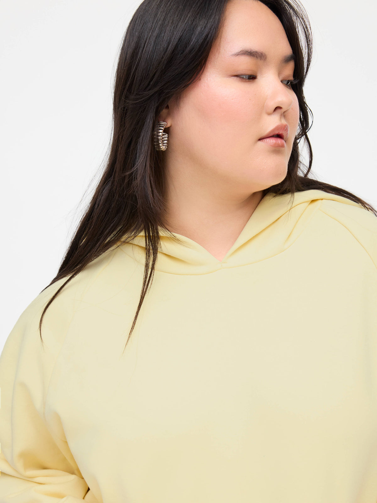 Cotton-blend Long Sleeve Hoodie Curve & Plus | HD56 - view 7