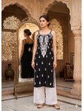 White Viscose Rayon Embroidered Kurta | U3S - view 6