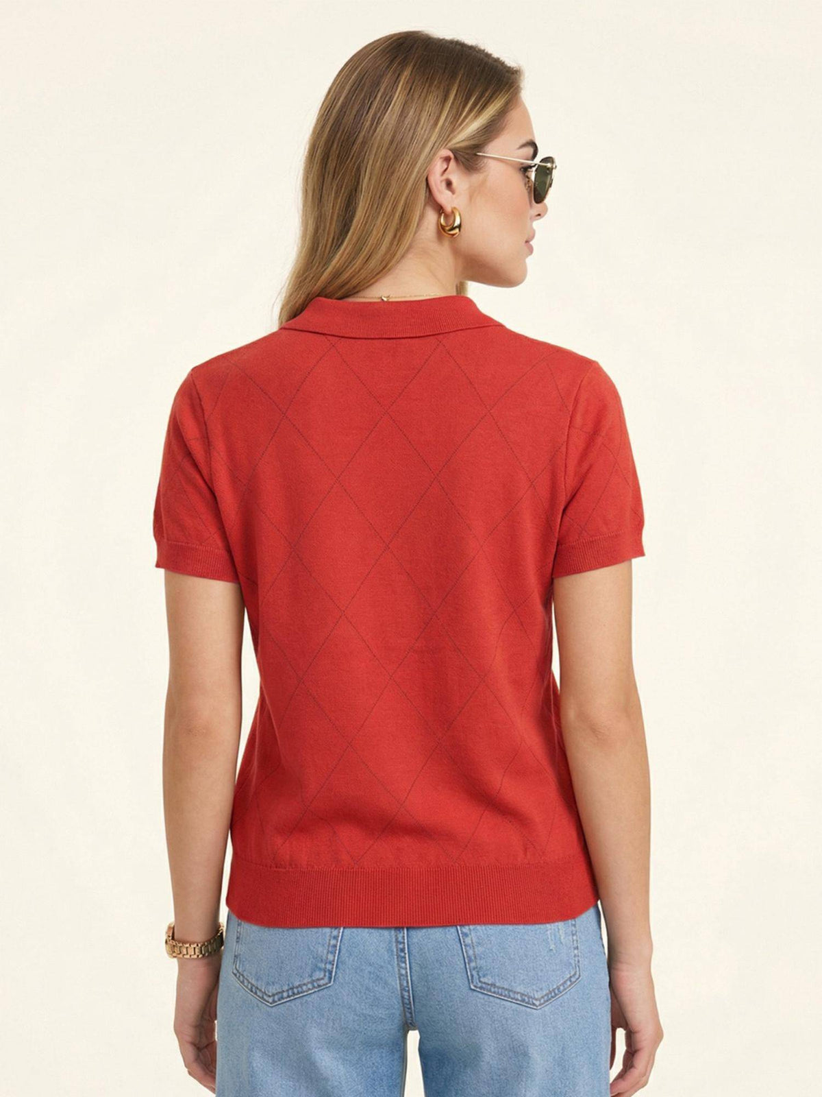 Elite Diamond Wine Regular Fit Polo T-Shirt | TS56 - view 32