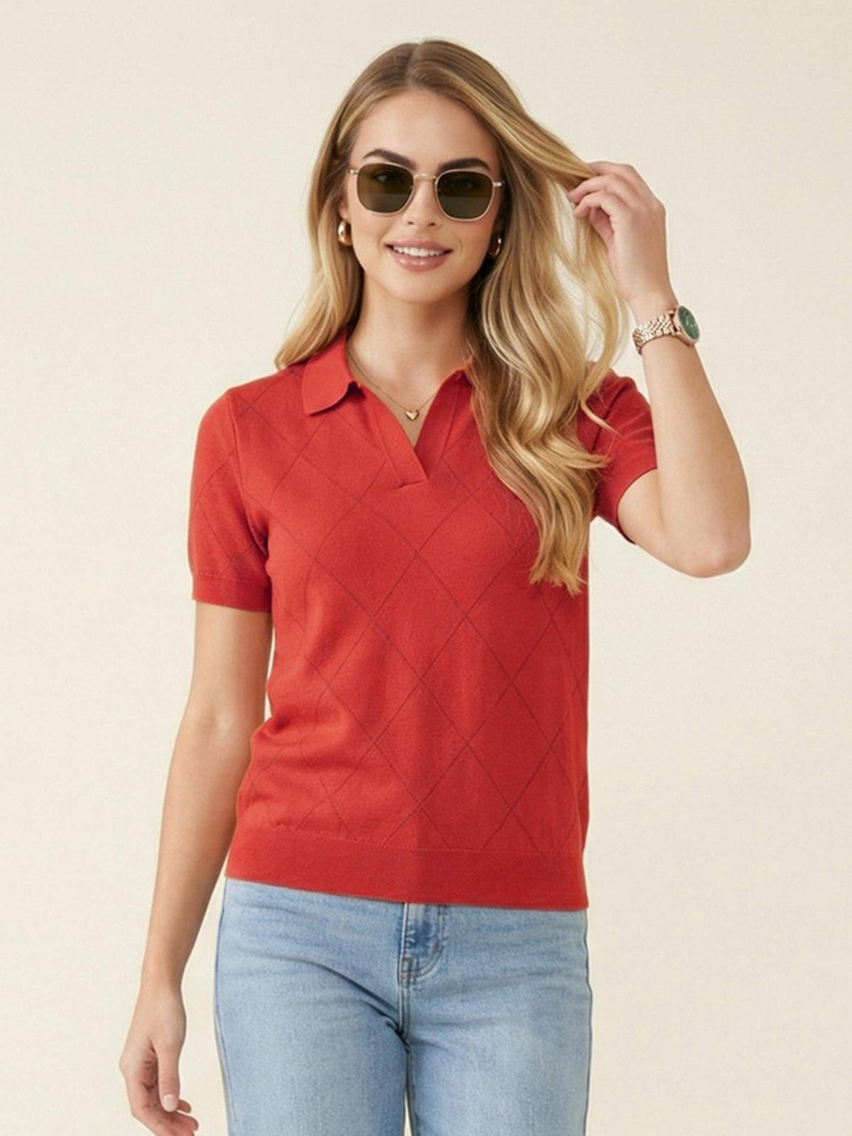 Elite Diamond Wine Regular Fit Polo T-Shirt | TS56 - view 33