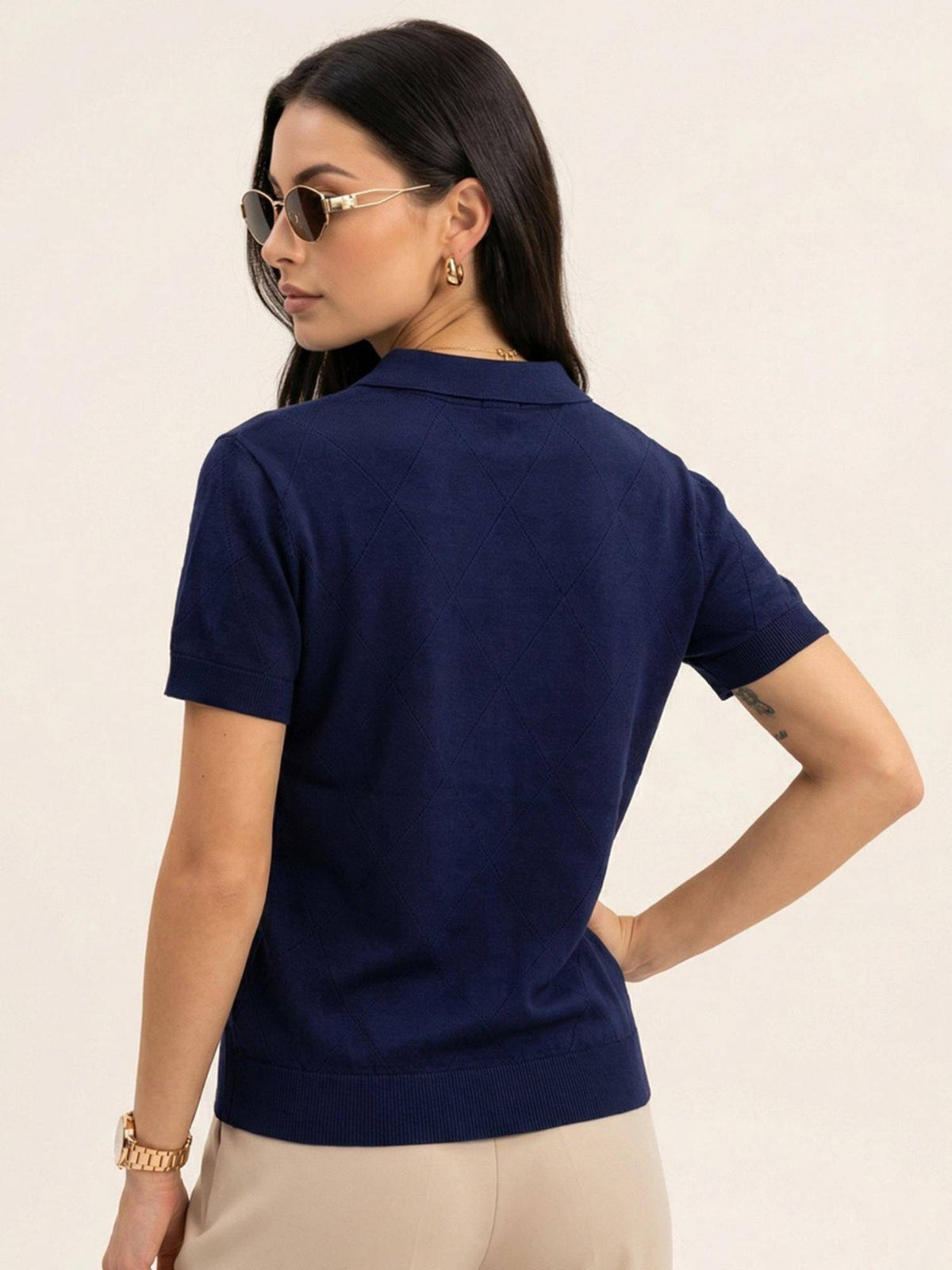 Elite Diamond Wine Regular Fit Polo T-Shirt | TS56 - view 20