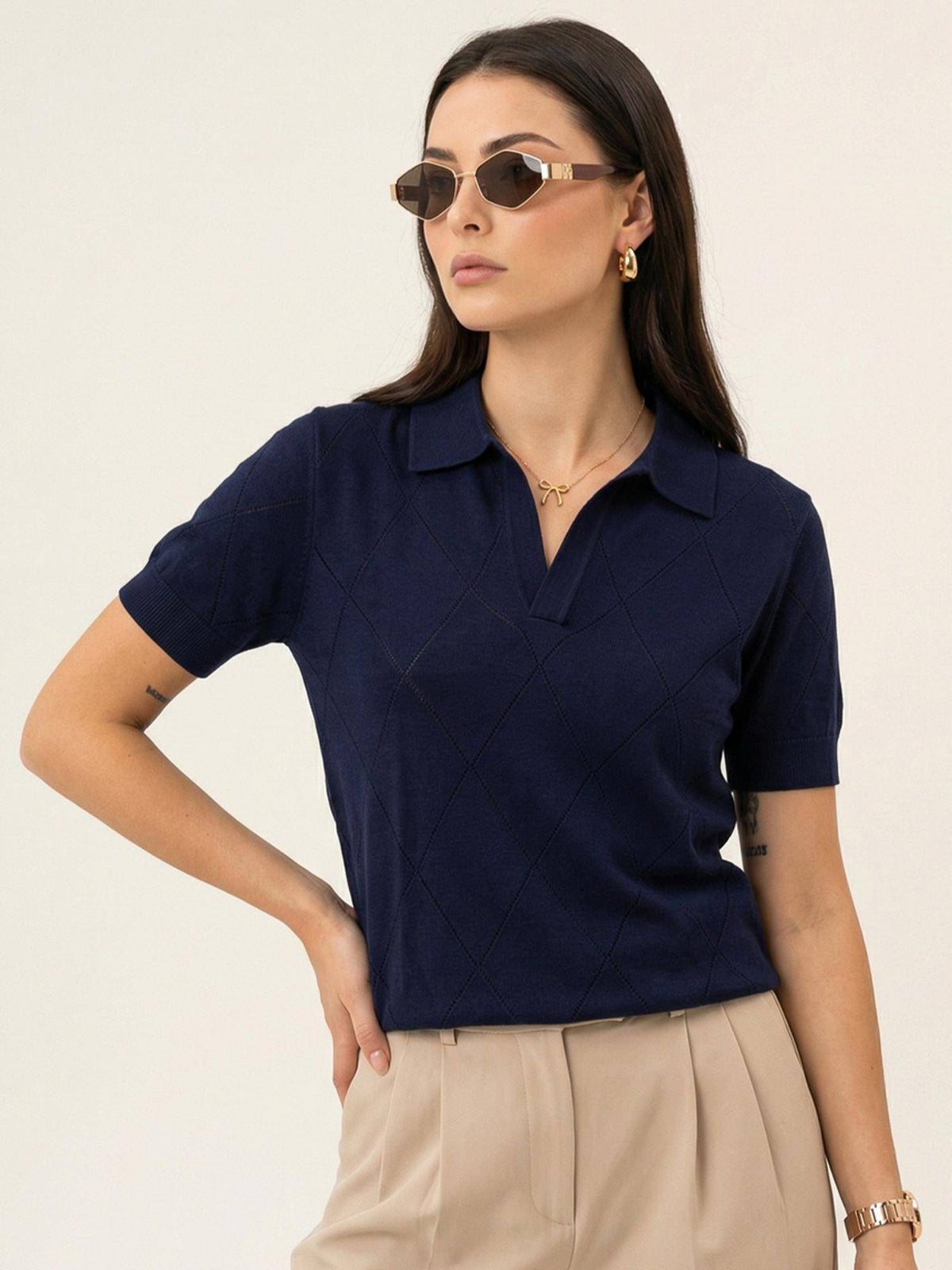 Elite Diamond Wine Regular Fit Polo T-Shirt | TS56 - view 21