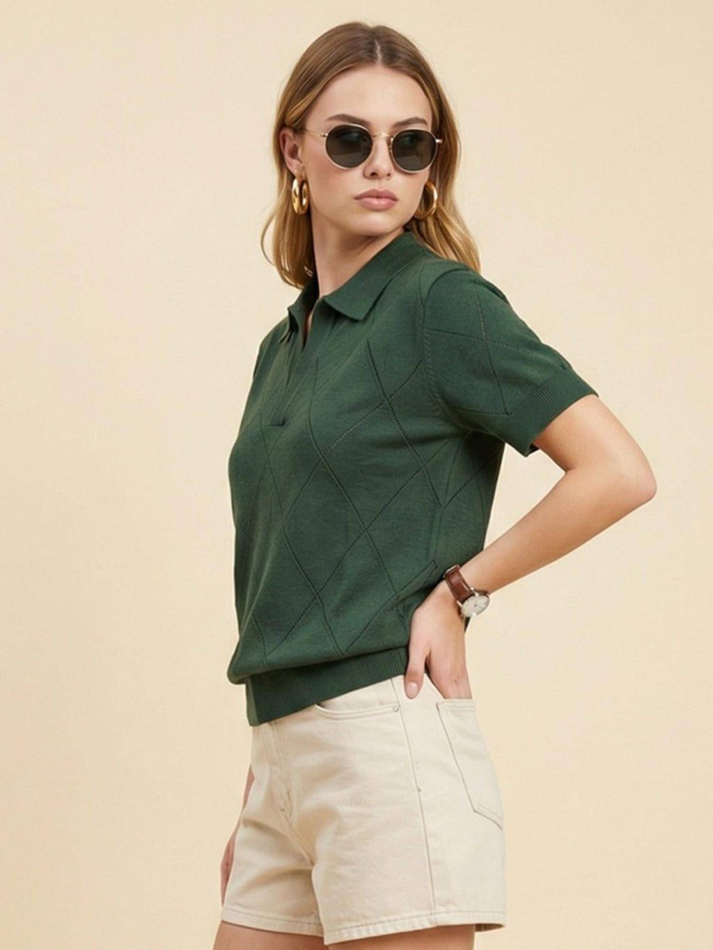 Elite Diamond Wine Regular Fit Polo T-Shirt | TS56 - view 16