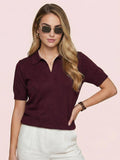 Elite Diamond Wine Regular Fit Polo T-Shirt | TS56 - view 1