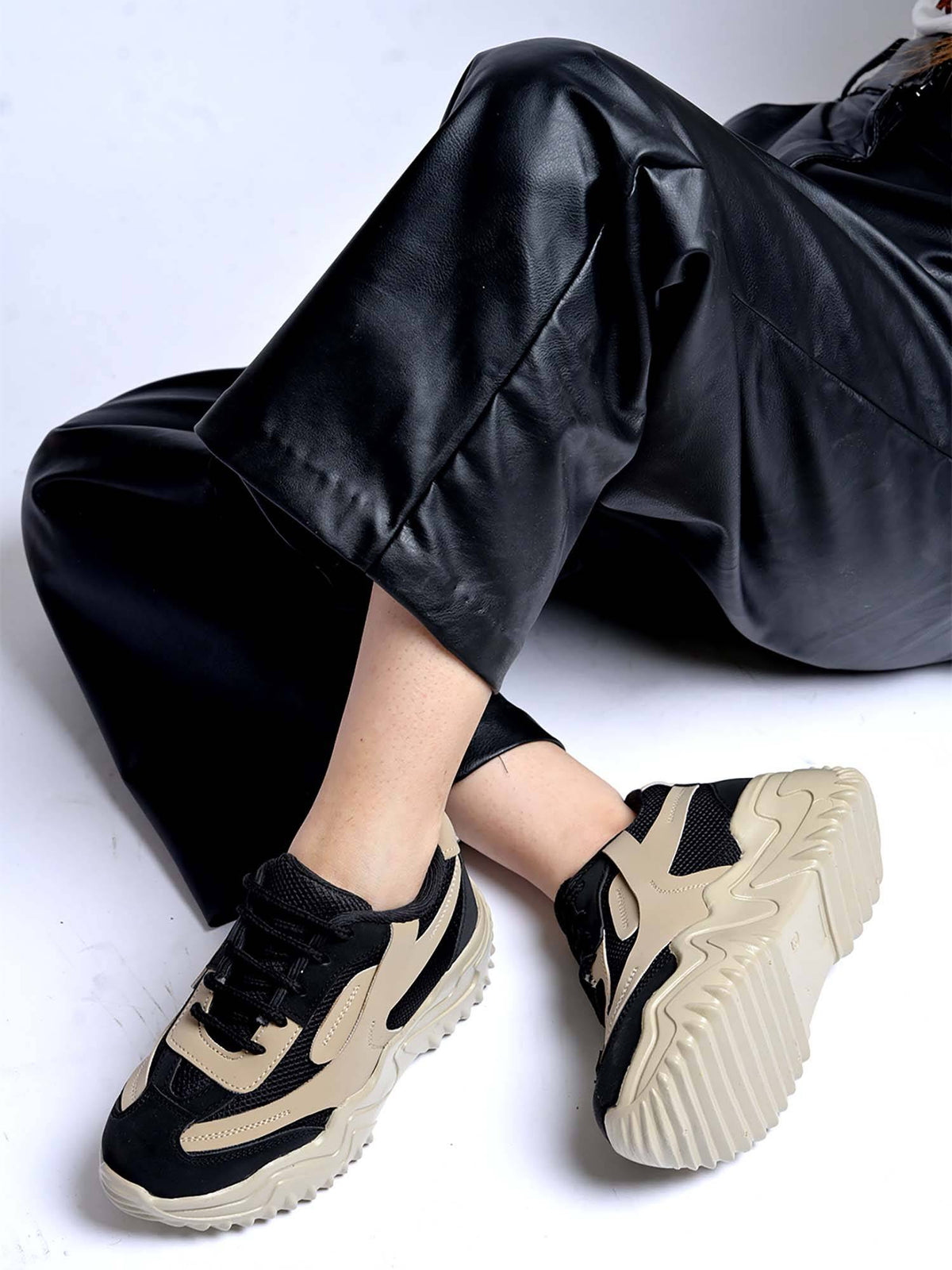Smart Casual Comfortable Beige Sneakers for Women | SN09 - view 2