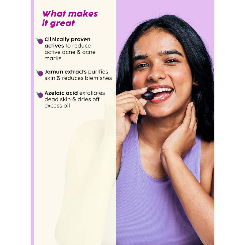 Jamun Active Acne Kit (Toner, Facewash, Moisturizer, Spot Gel & FREE Acne Patch) | PL1 - view 3
