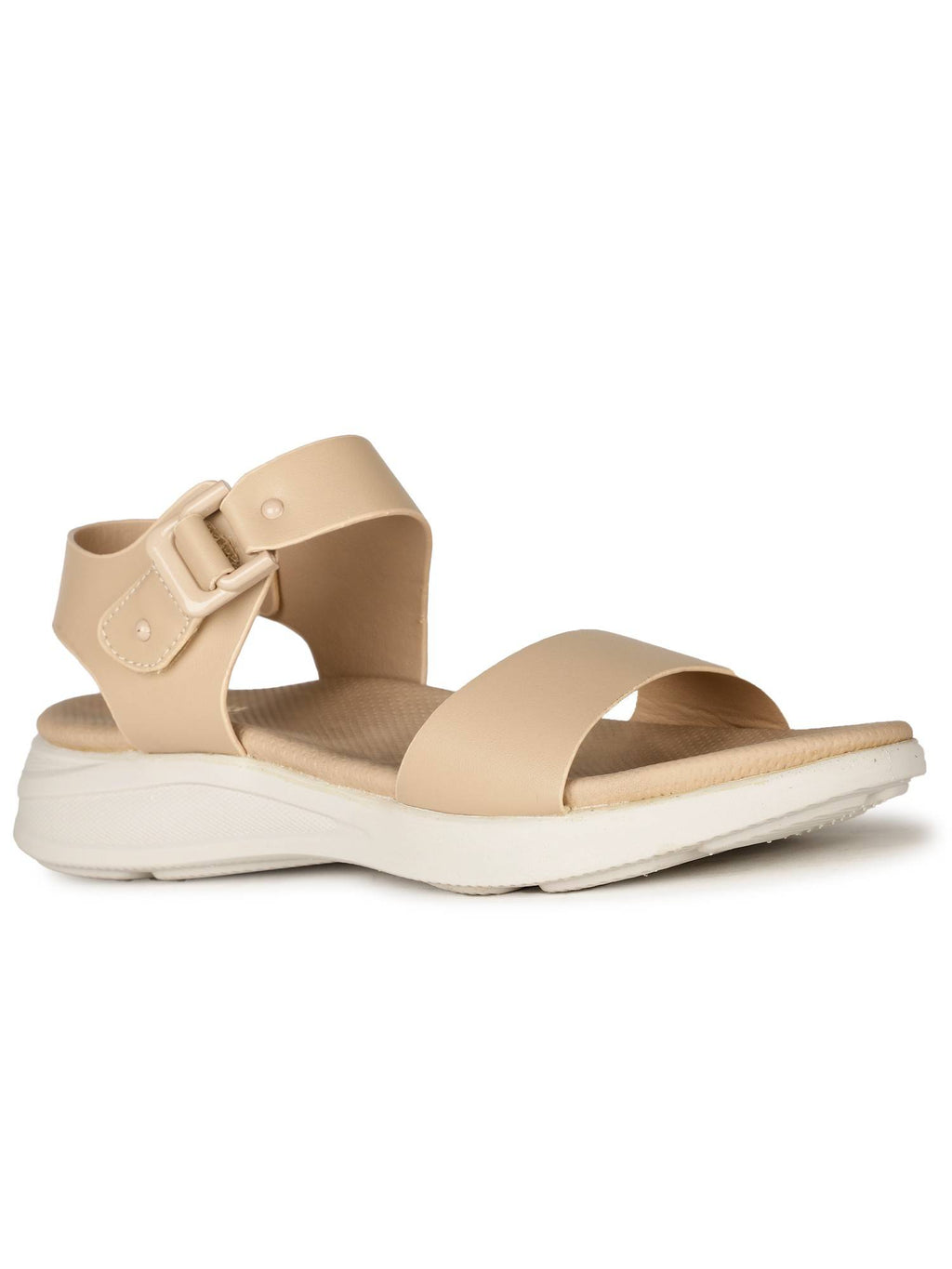 Beige Women Buckle Sandals | SD89 - view 1