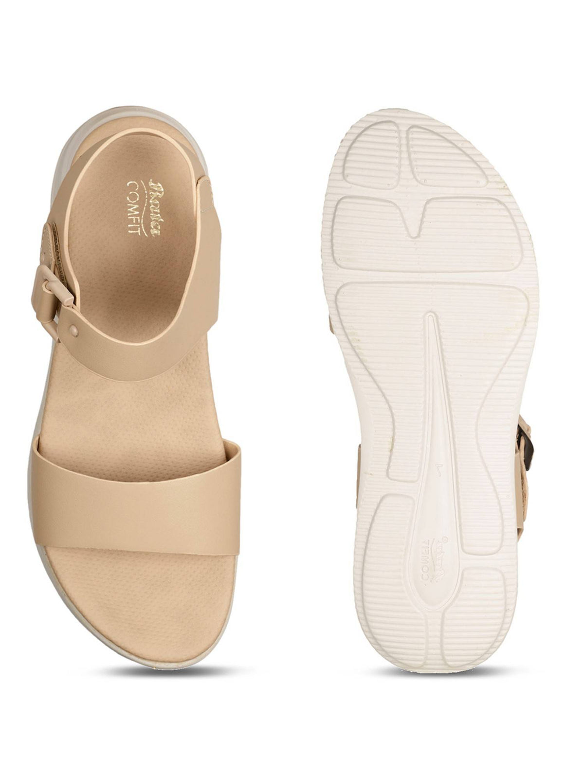 Beige Women Buckle Sandals | SD89 - view 4
