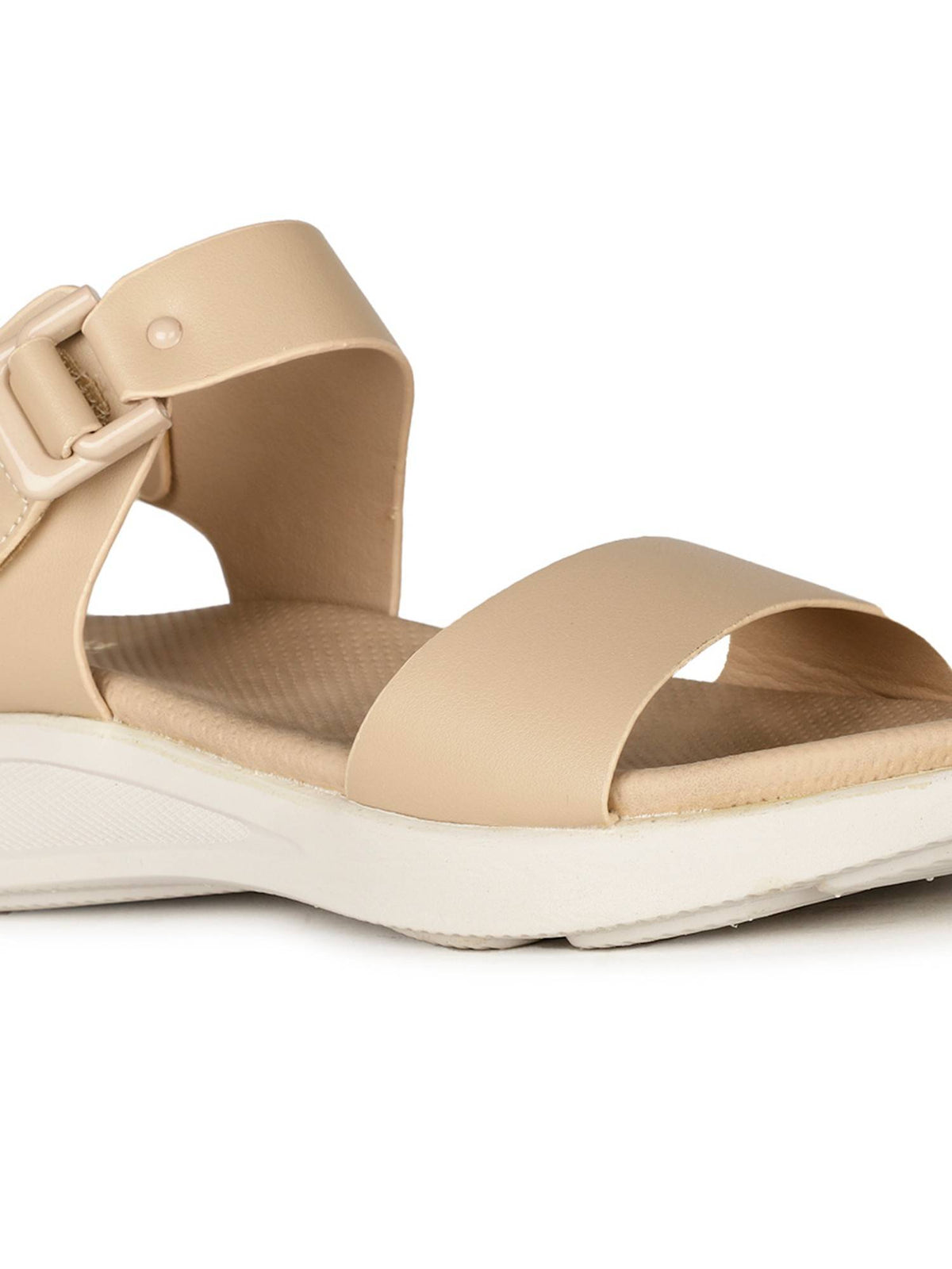 Beige Women Buckle Sandals | SD89 - view 5