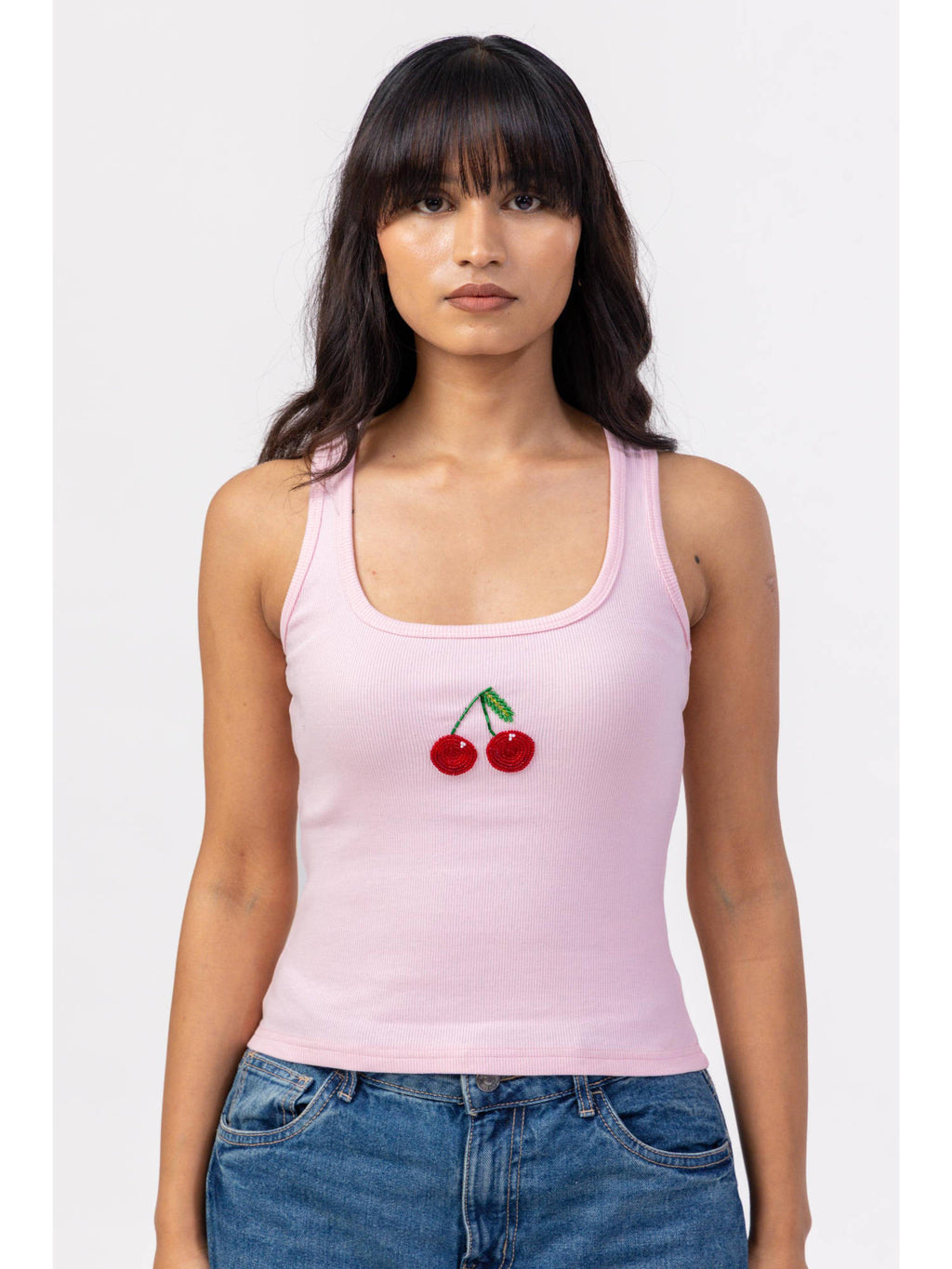 Pink Tank Top Cherry | TT98 - view 1