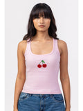Pink Tank Top Cherry | TT98 - view 1