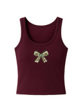 Maroon Bow Tank Top | TT98 - view 1