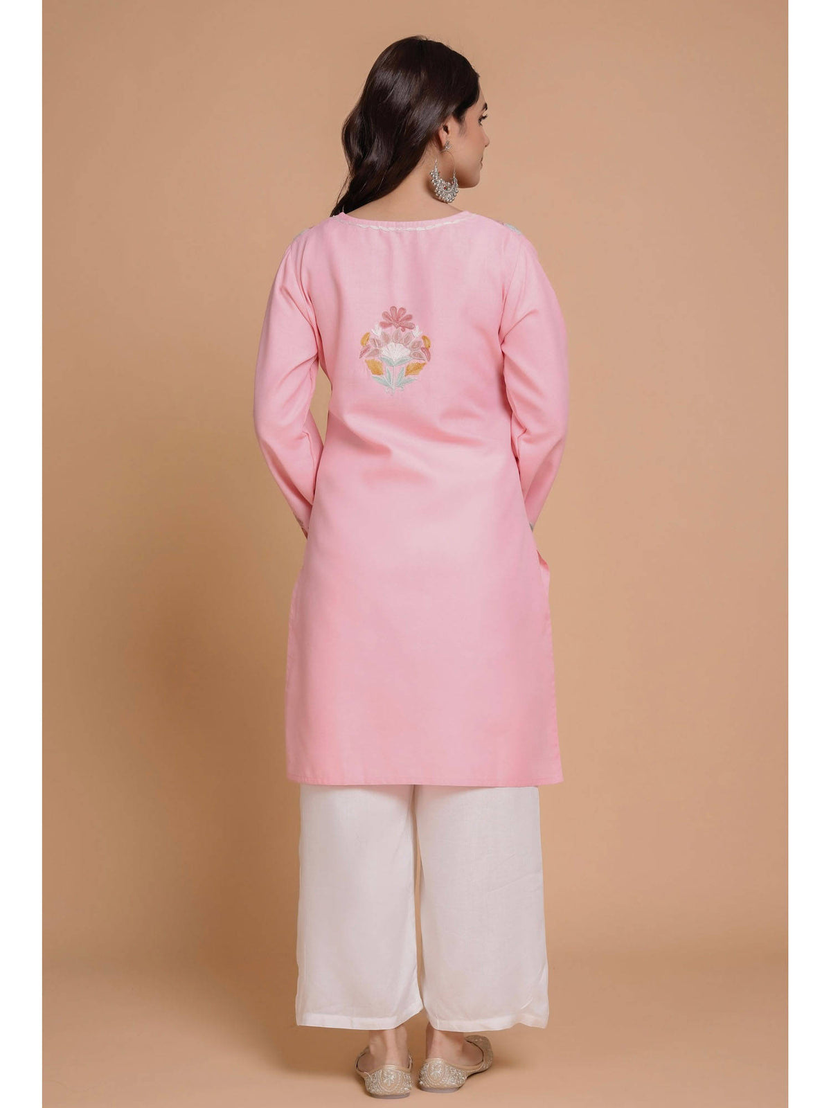 Falak Kashmiri Short Kurta - Pink | U3S - view 2