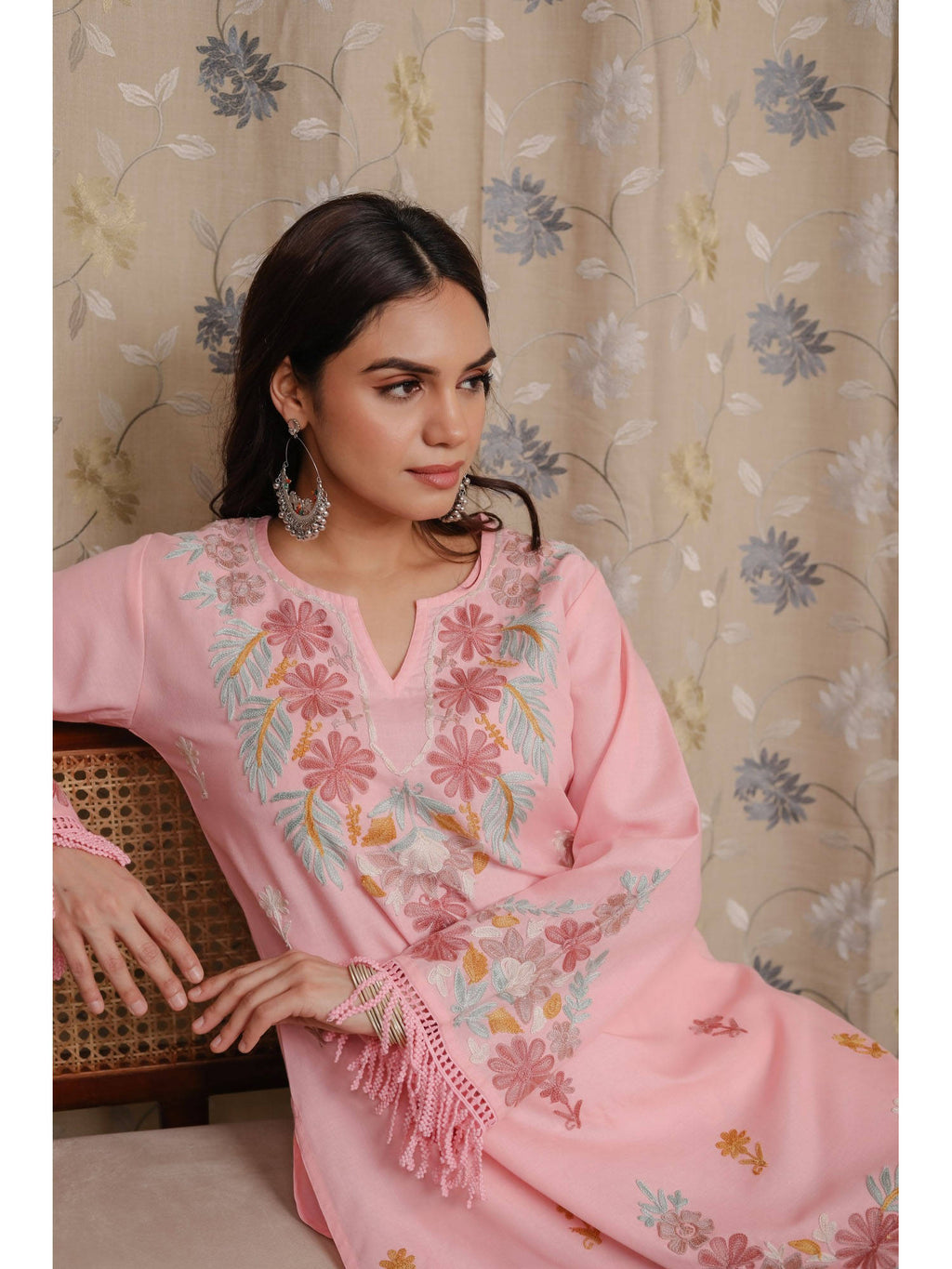 Falak Kashmiri Short Kurta - Black | KDG - view 13