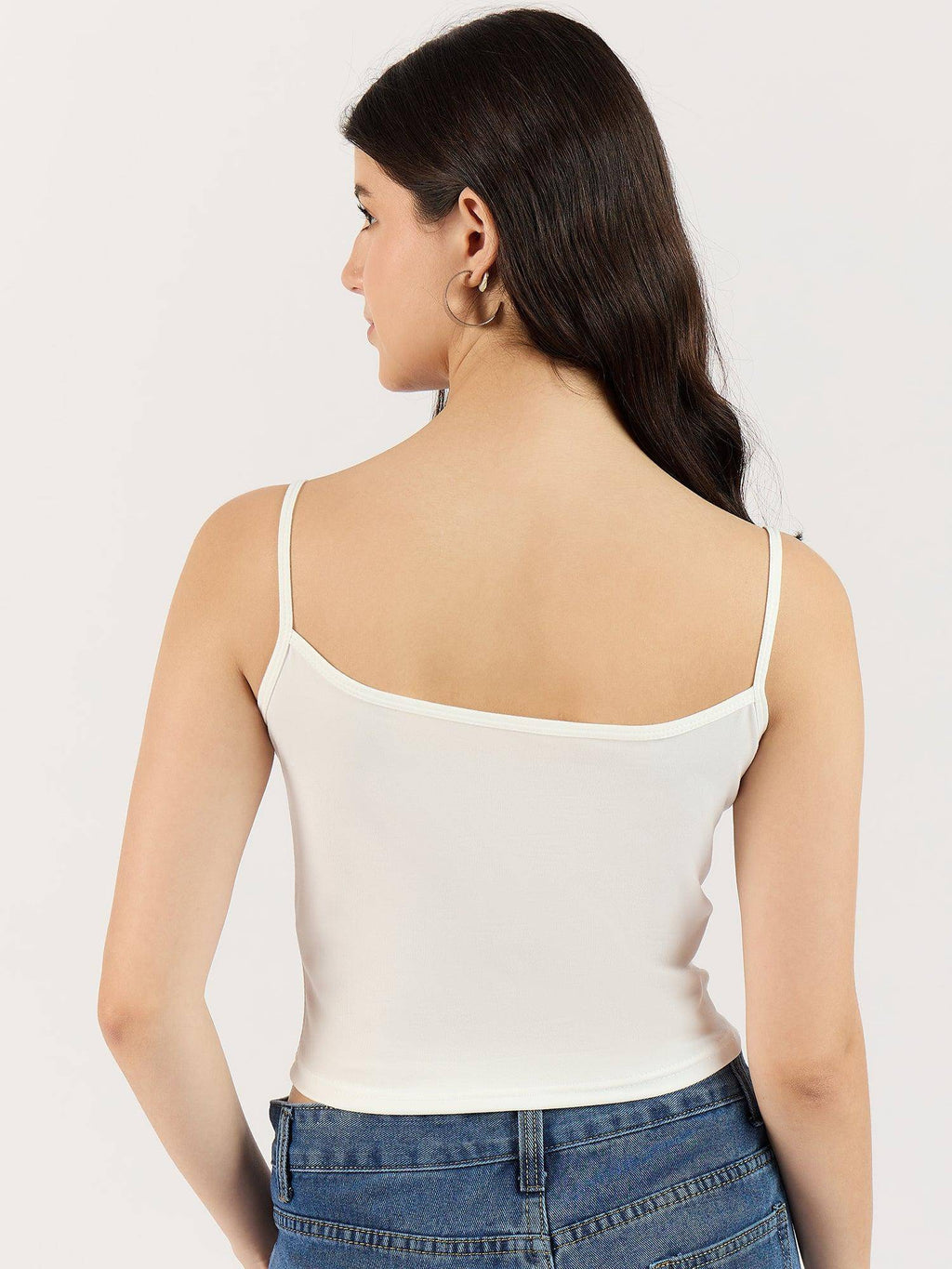 Solid Black Basic Cami Street Style Top | TT98 - view 9
