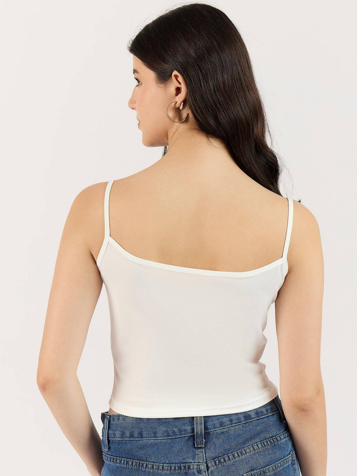 Solid Black Basic Cami Street Style Top | TT98 - view 9