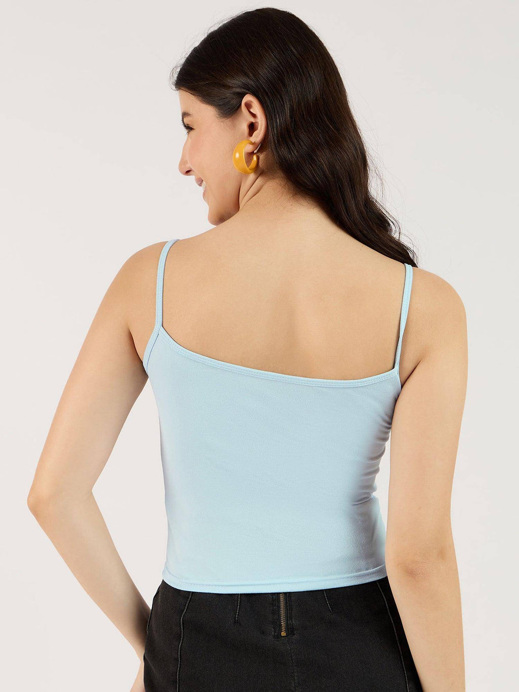 Solid Black Basic Cami Street Style Top | TT98 - view 13
