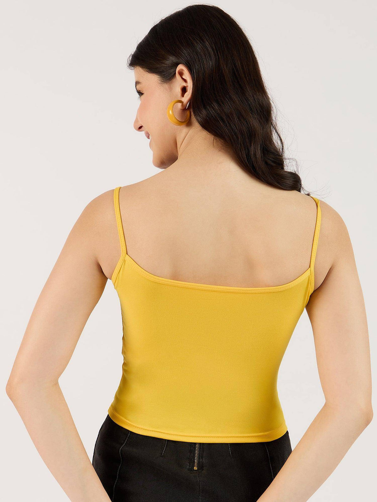 Solid Black Basic Cami Street Style Top | TT98 - view 21