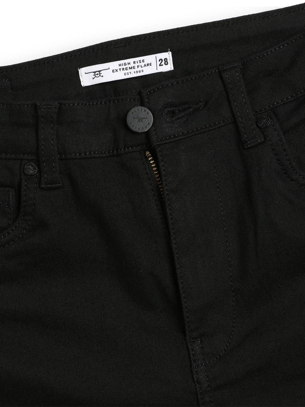 Women Black Cotton Solid Flared Jeans | BG78 - view 2