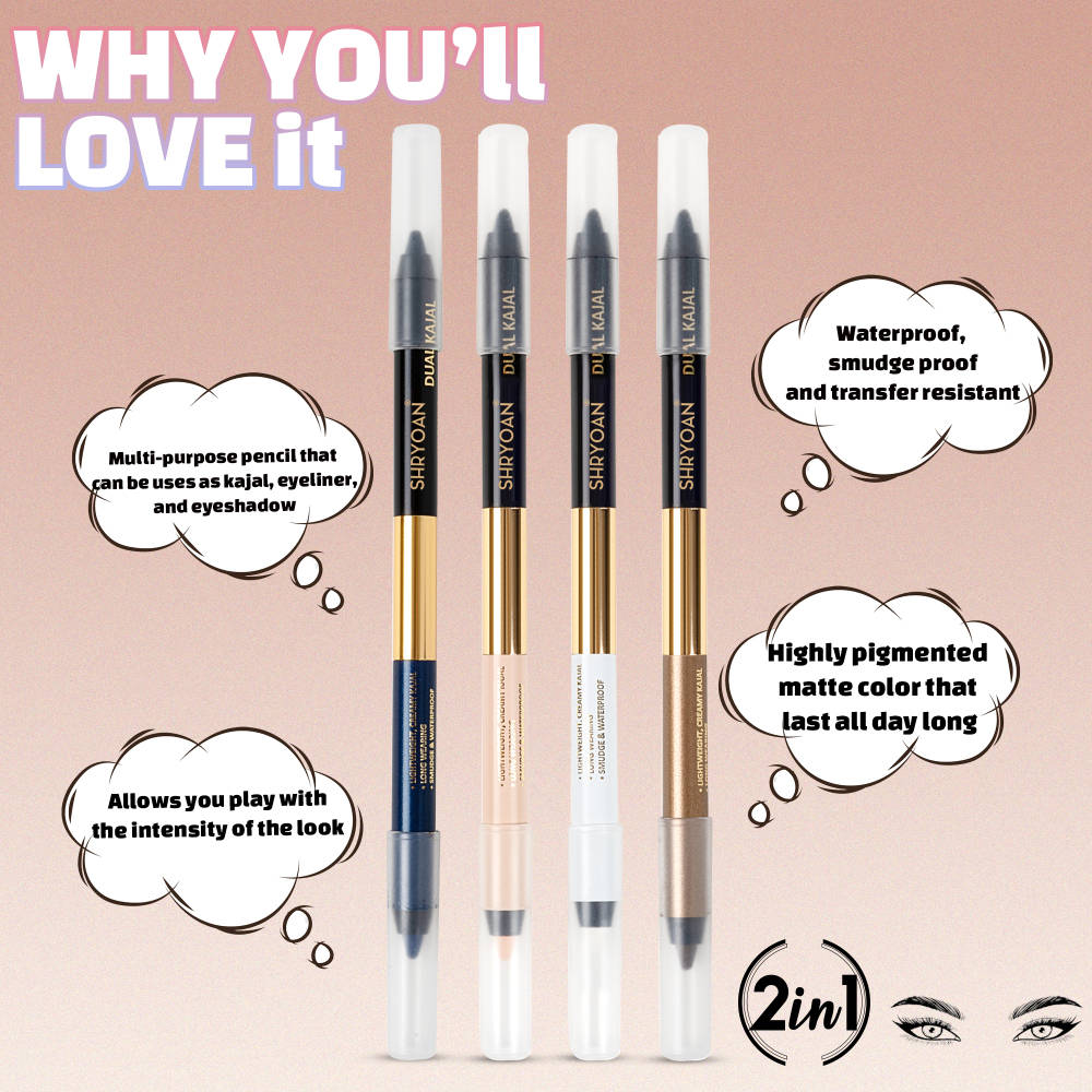 Shimmery Dual Kajal with Sharpener - Black-Brown | E20 - view 4