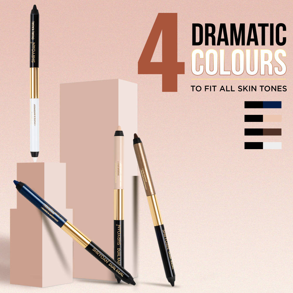 Shimmery Dual Kajal with Sharpener - Black-Brown | E20 - view 5