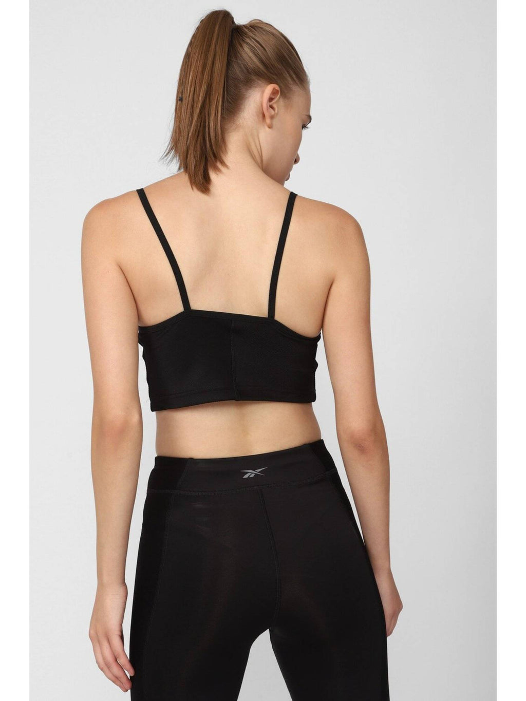 Womens Yoga Rib Sports Bra Black | sb09 - view 2