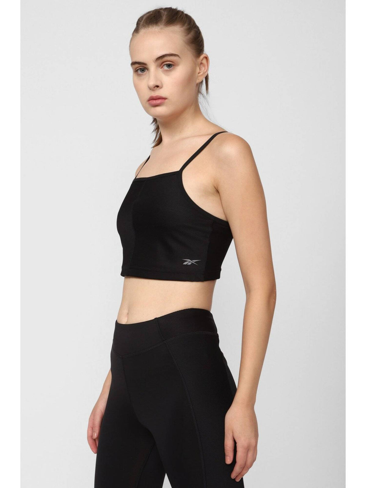 Womens Yoga Rib Sports Bra Black | sb09 - view 3