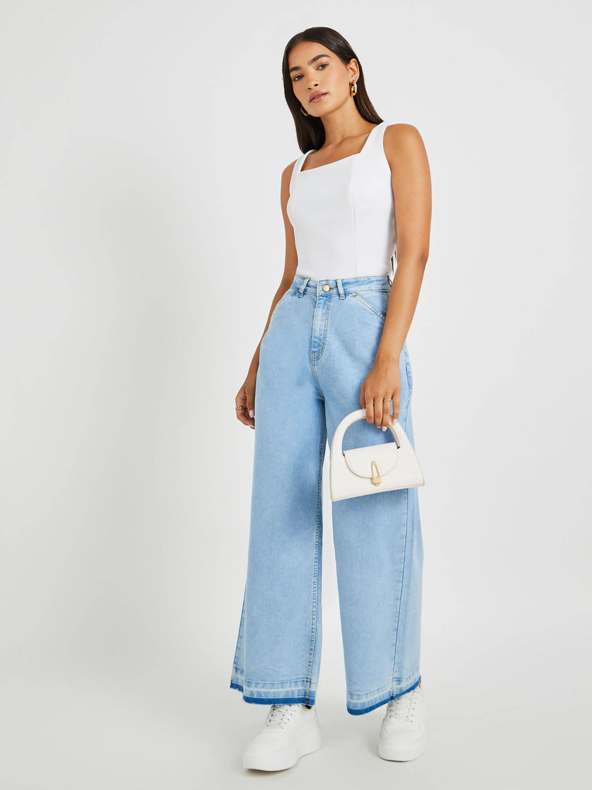 Blue Solid Relaxed Fit Jeans | RF89 - view 2