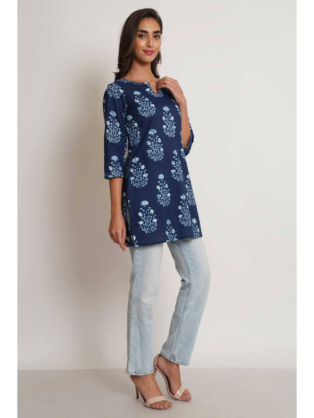 Floral Printed Short Kurta for Women | KDG - view 5