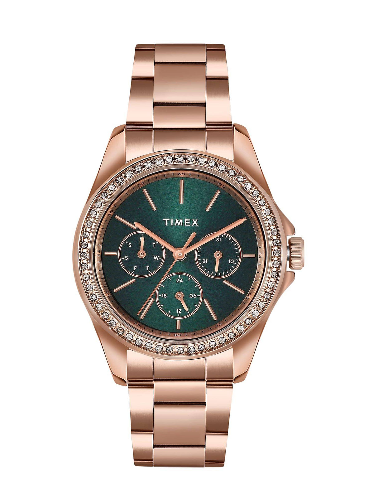 Round 21mm Green Dial Analog Women Watch - TW000Z402 | W92 - view 1