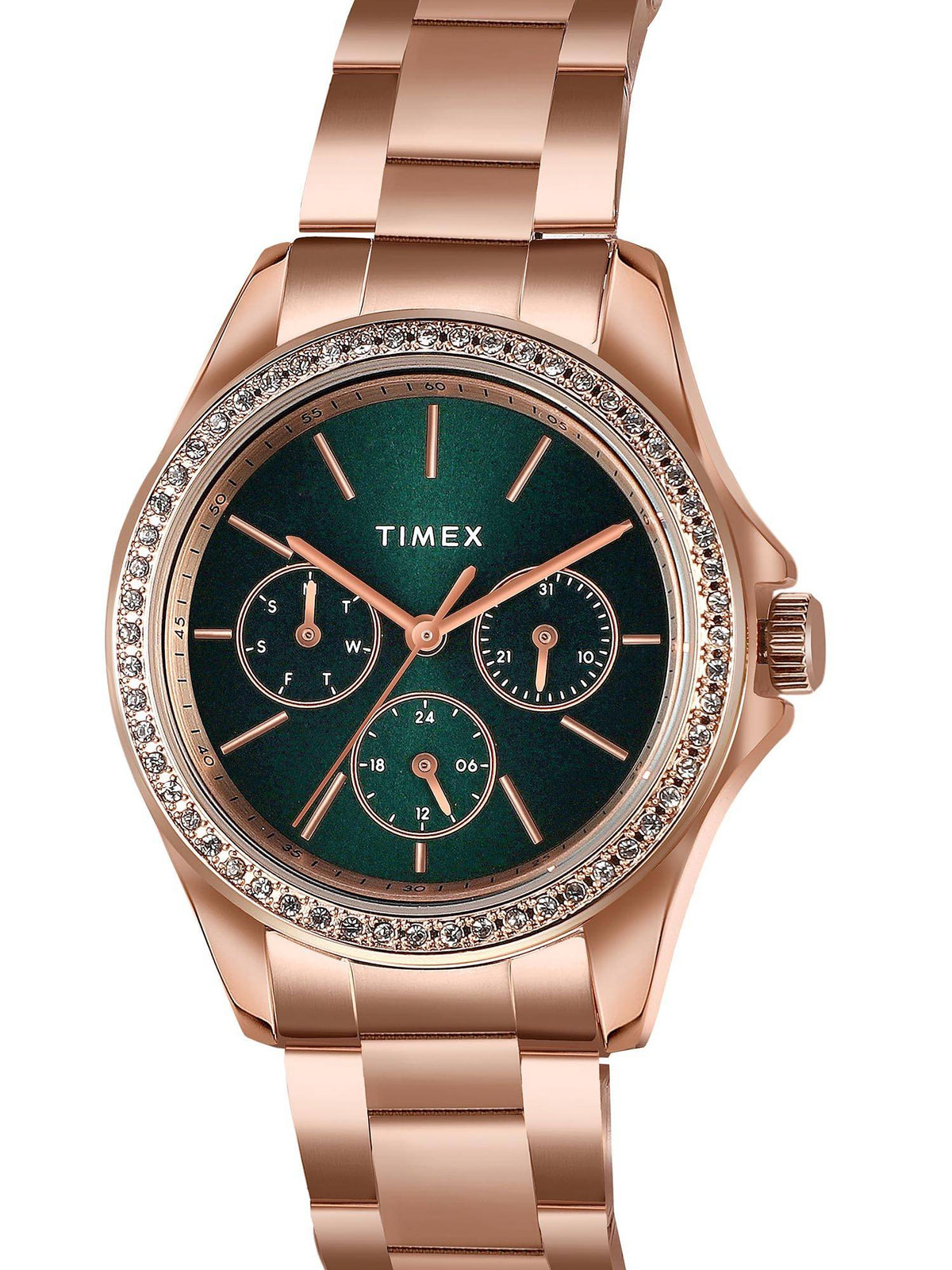 Round 21mm Green Dial Analog Women Watch - TW000Z402 | W92 - view 2