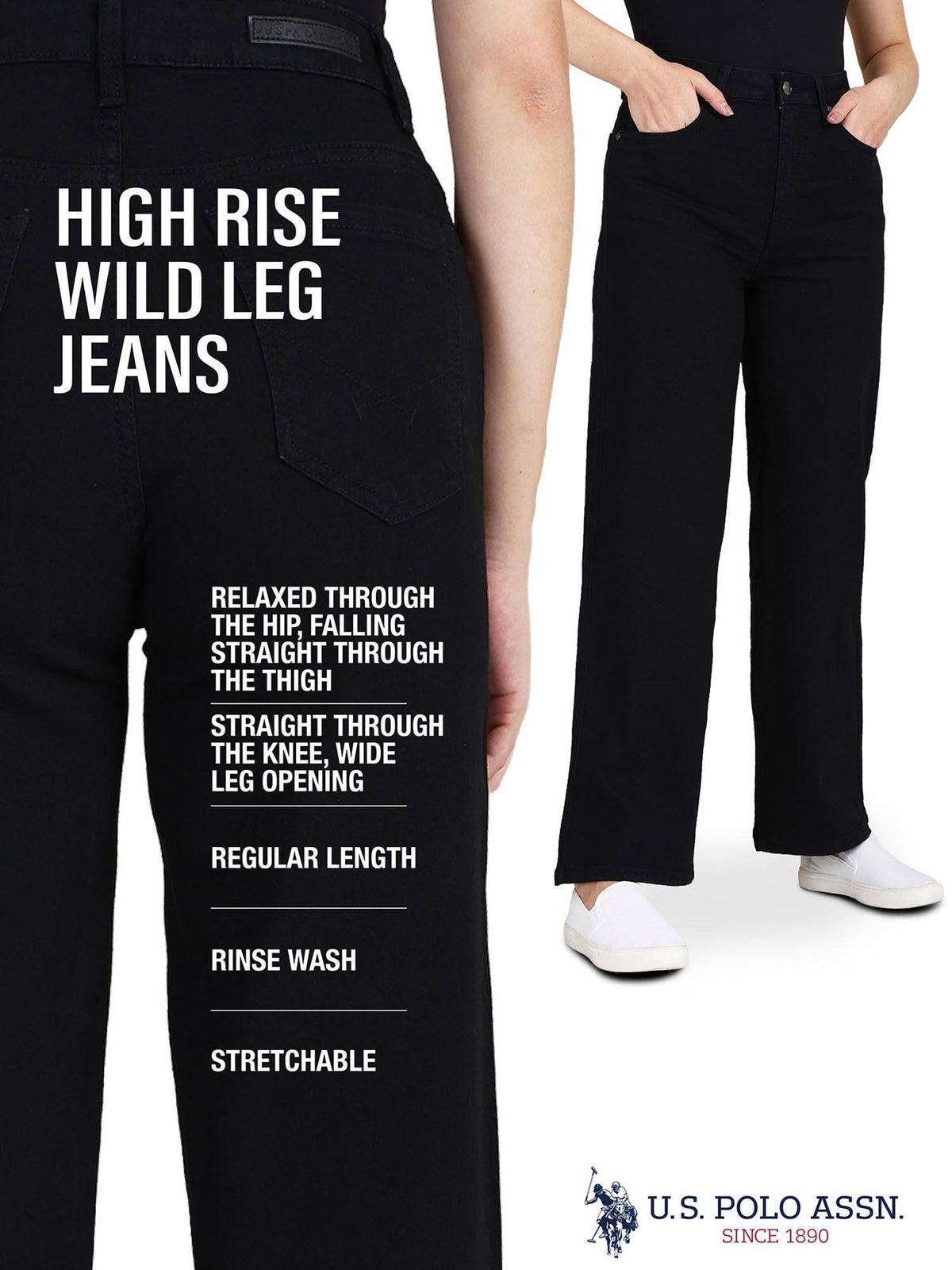 High Rise Wide Leg Jeans | WL90 - view 21