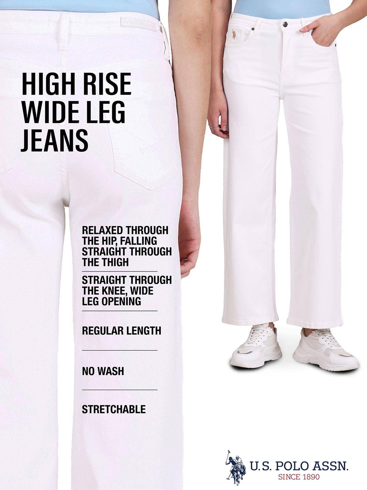 High Rise Wide Leg Jeans | WL90 - view 14