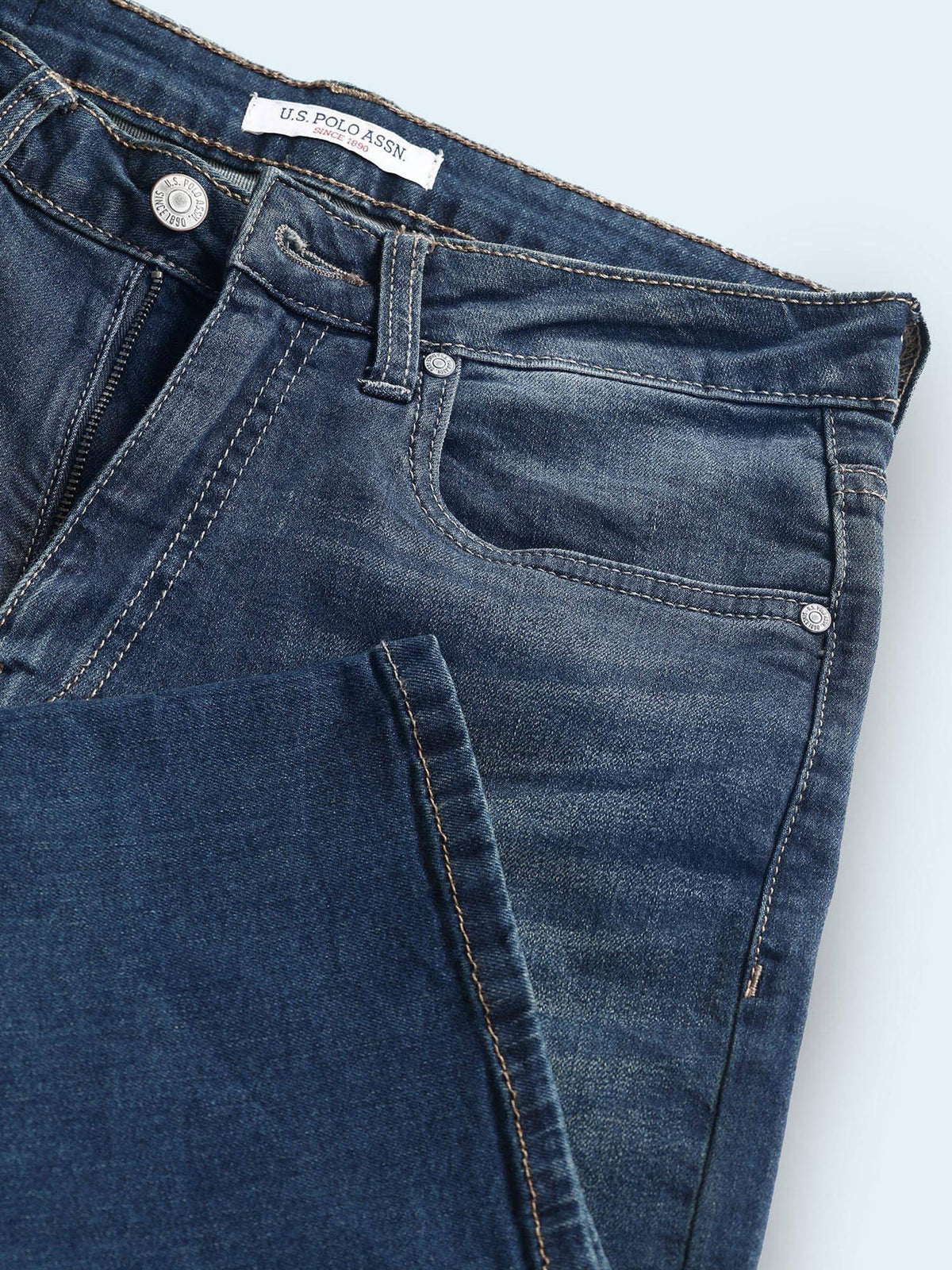 Women Wide Leg Fit Blue Jeans | WL90 - view 2