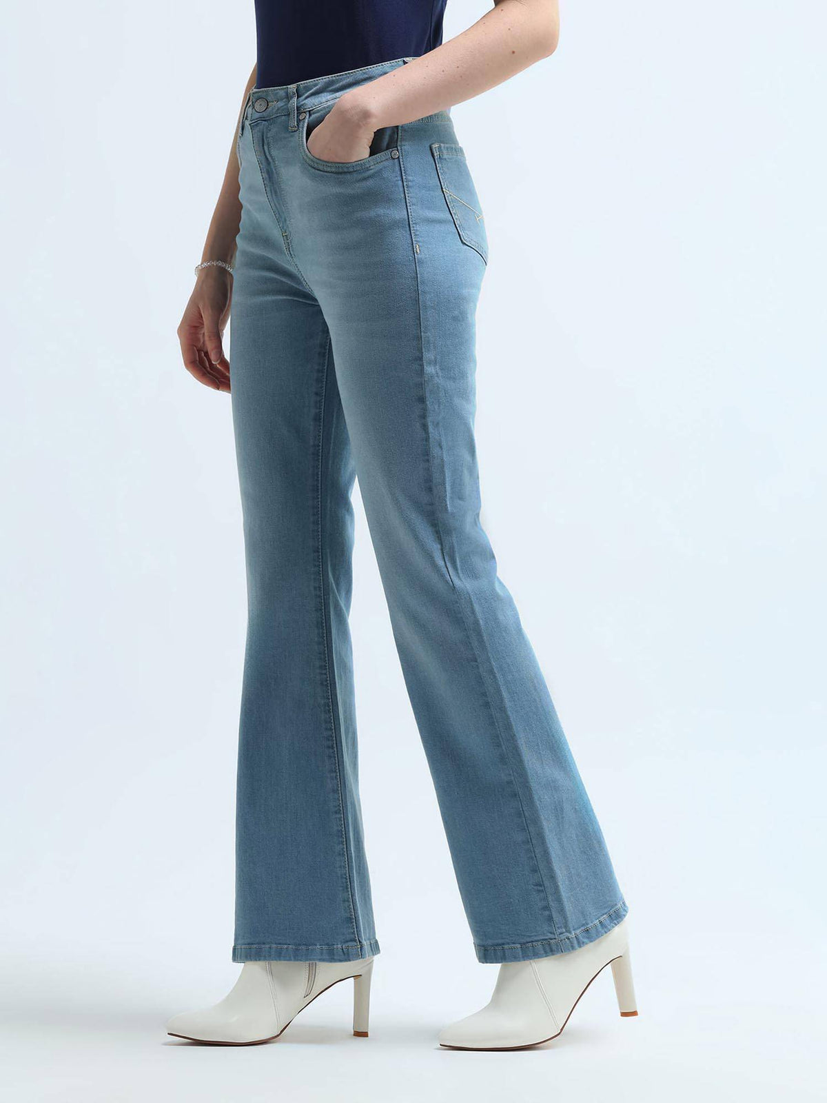 Flared Fit Blue Jeans | BG78 - view 4
