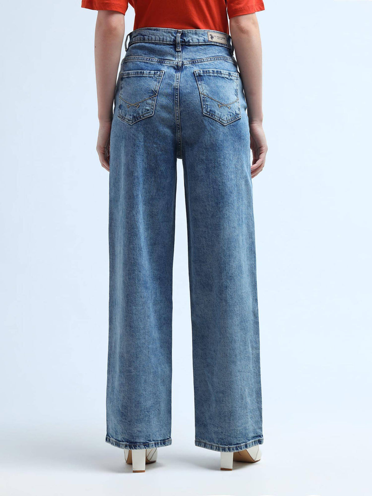 Wide Leg Fit Blue Jeans | WL90 - view 5