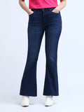Navy Blue High Rise Flared Fit Jeans | BT10 - view 1