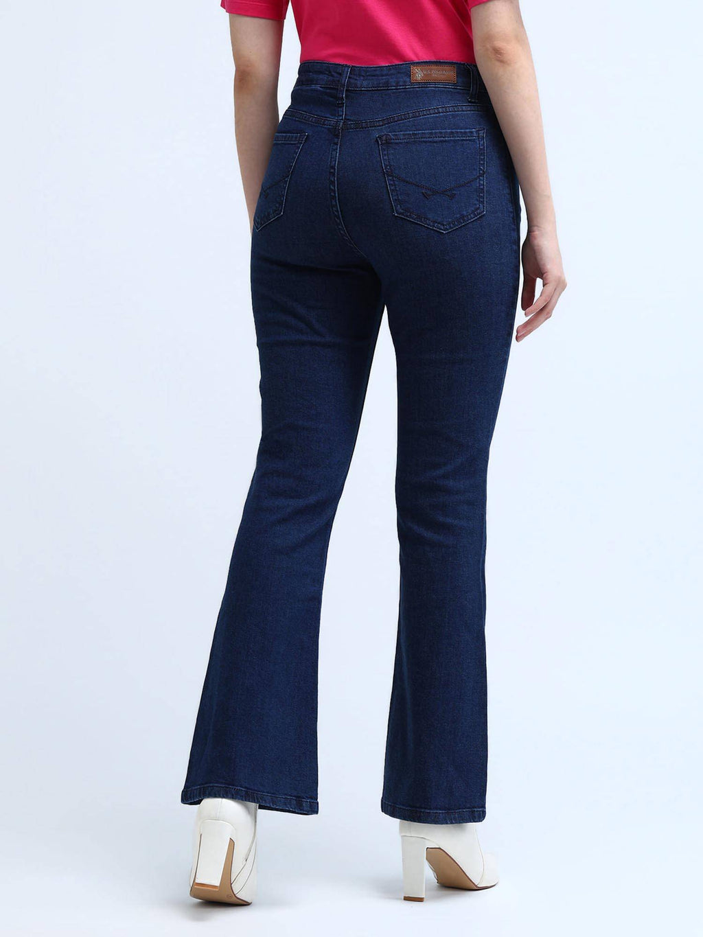 Navy Blue High Rise Flared Fit Jeans | BT10 - view 5