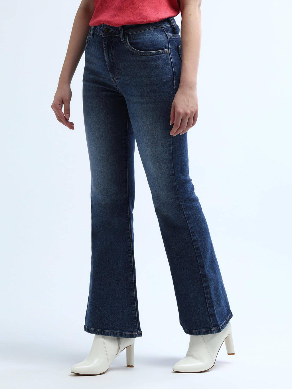 Navy Blue High Rise Extreme Flare Jeans | BT10 - view 4