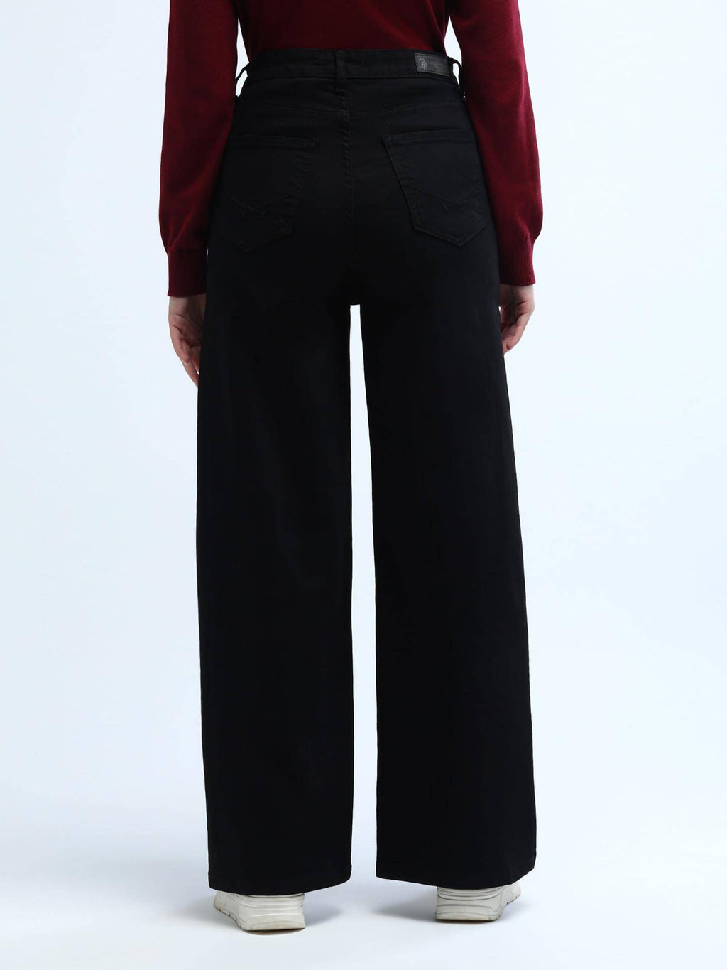 Dark Black High Rise Stretchable Baggy Jeans | BG78 - view 5