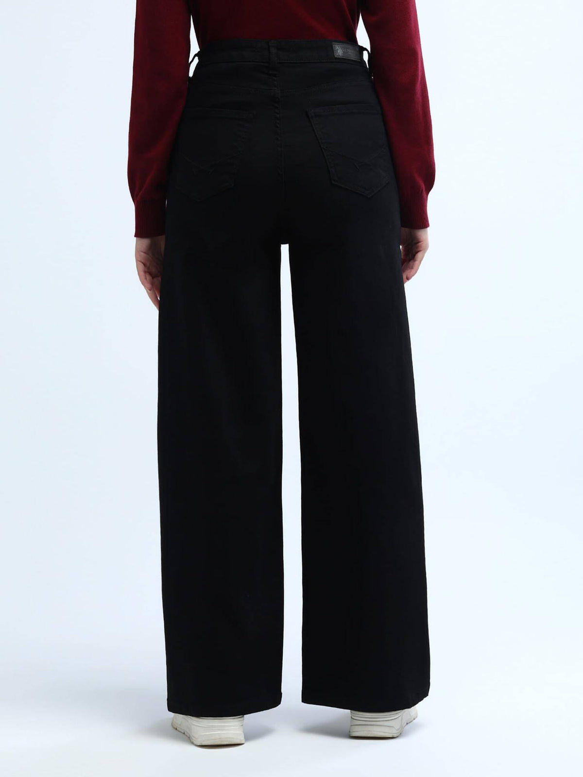 Dark Black High Rise Stretchable Baggy Jeans | BG78 - view 5