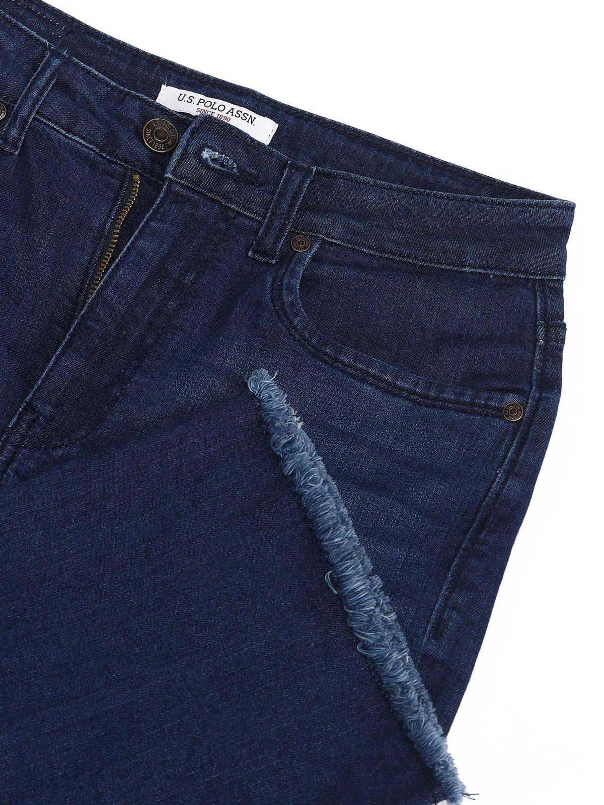 Blue High Rise Skinny Bootcut Jeans | BT10 - view 2