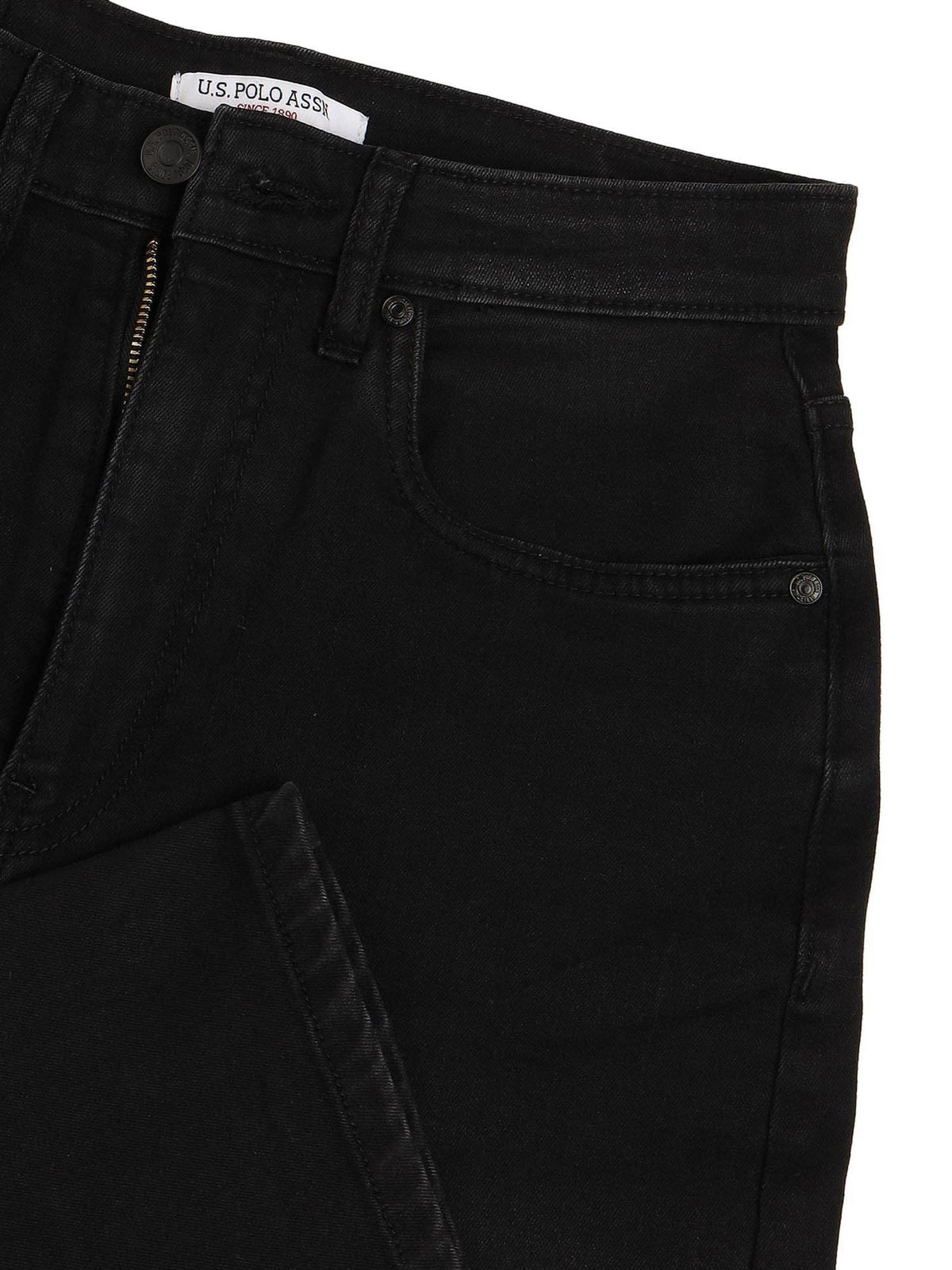 Black High Rise Wide Leg Jeans | WL90 - view 2