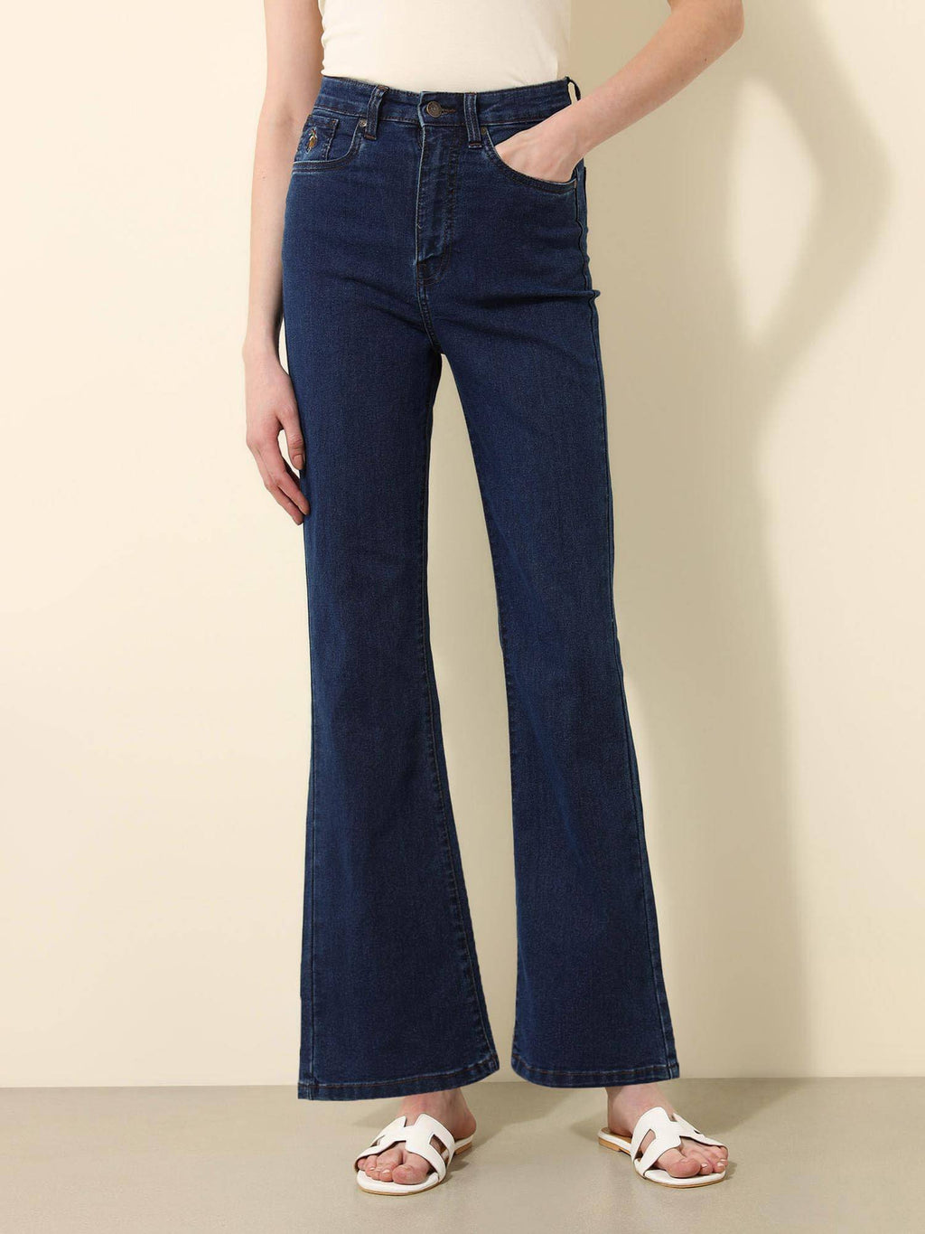 Blue Ultra-High Rise Bootcut Jeans | BT10 - view 6