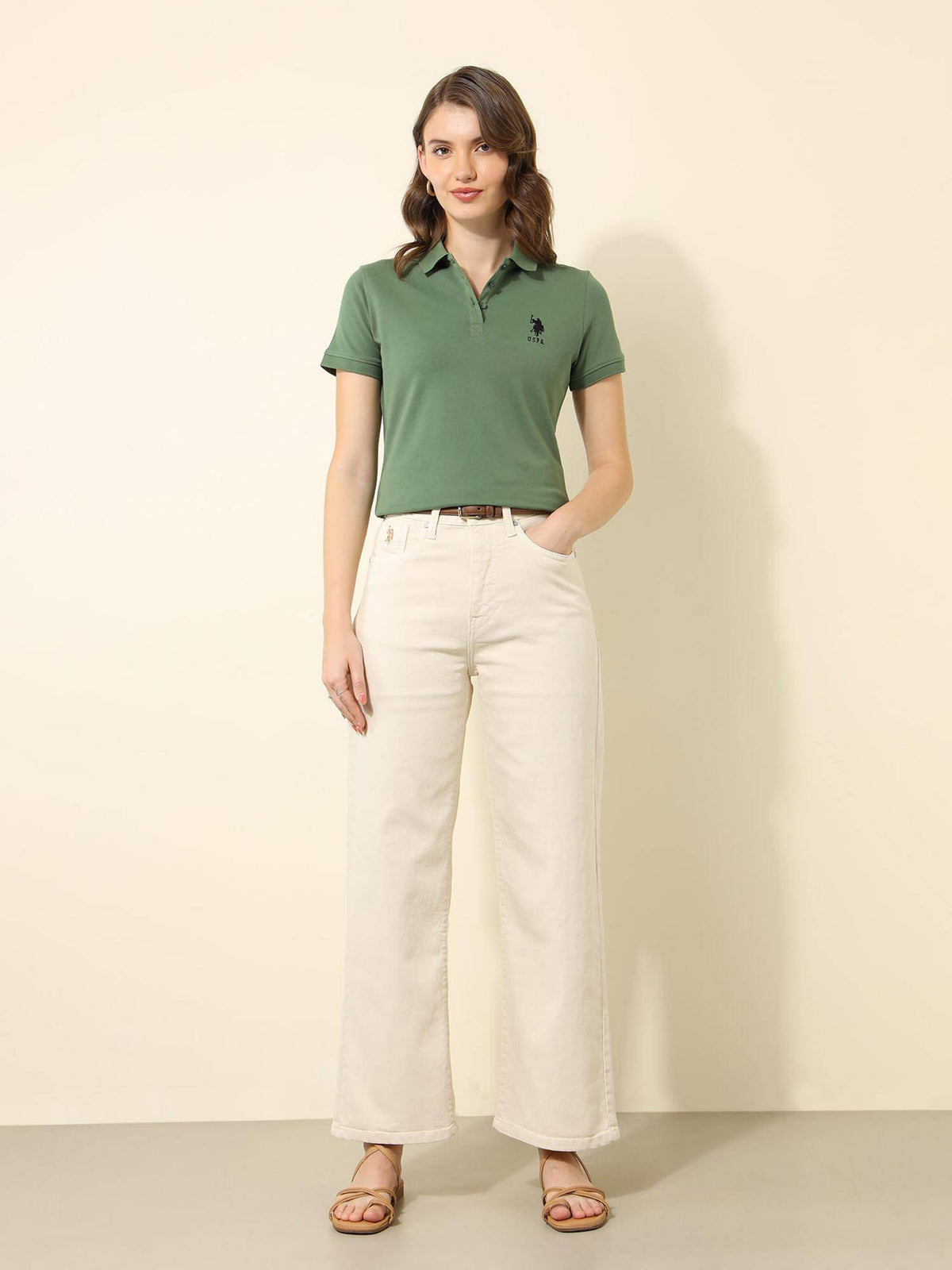 White High Rise Wide Leg Jeans | WL90 - view 3