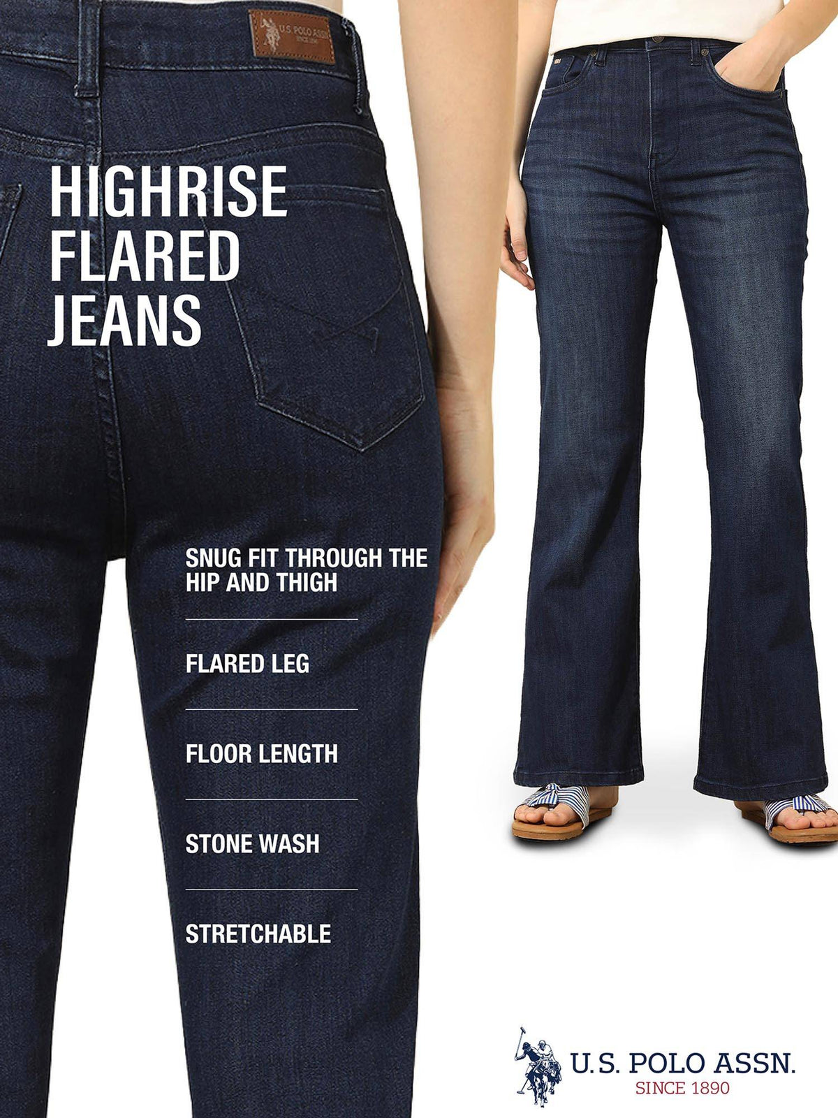 Flared Fit Blue Jeans | BT10 - view 13