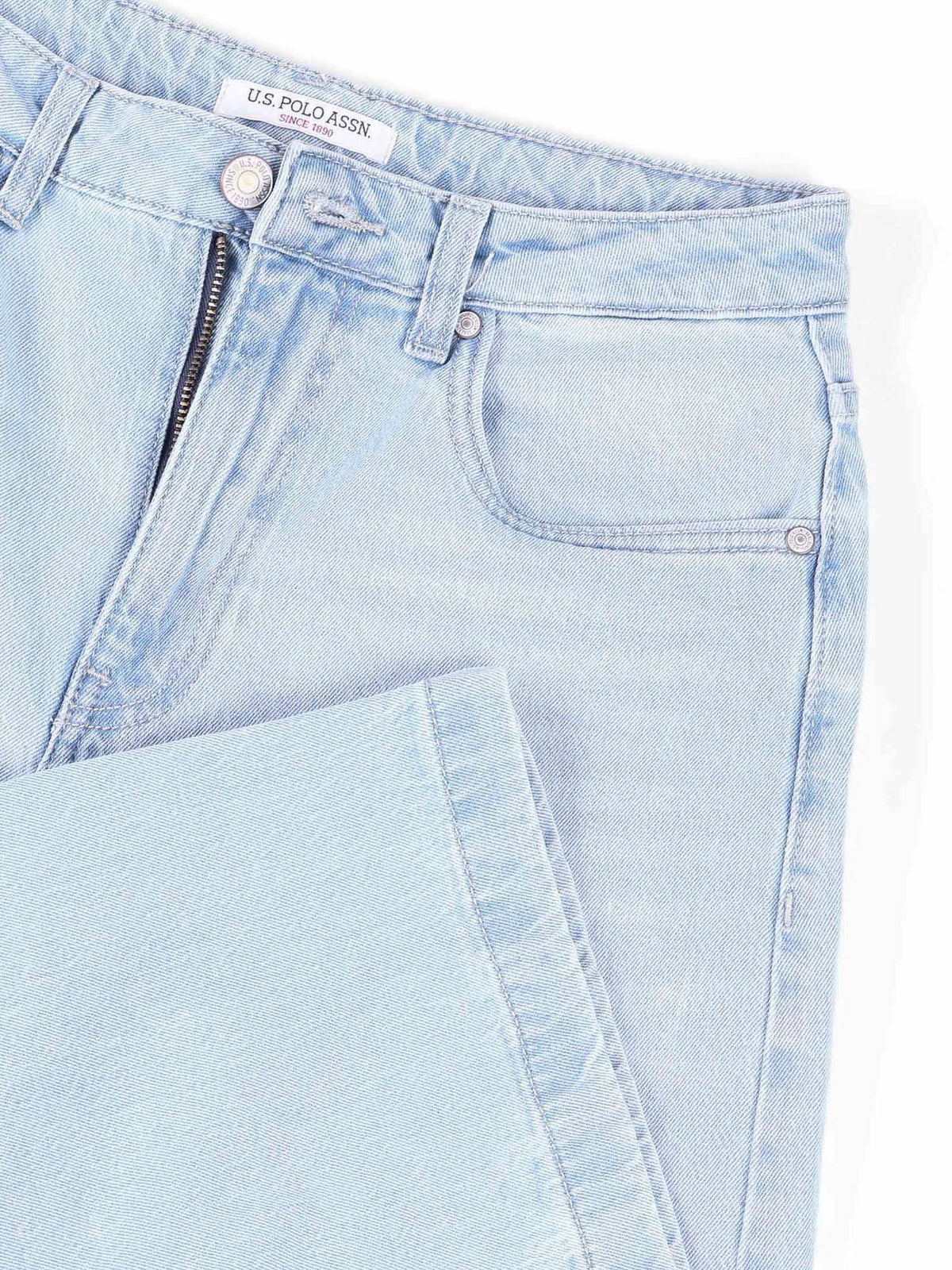 High Rise Wide Leg Blue Jeans | WL90 - view 2
