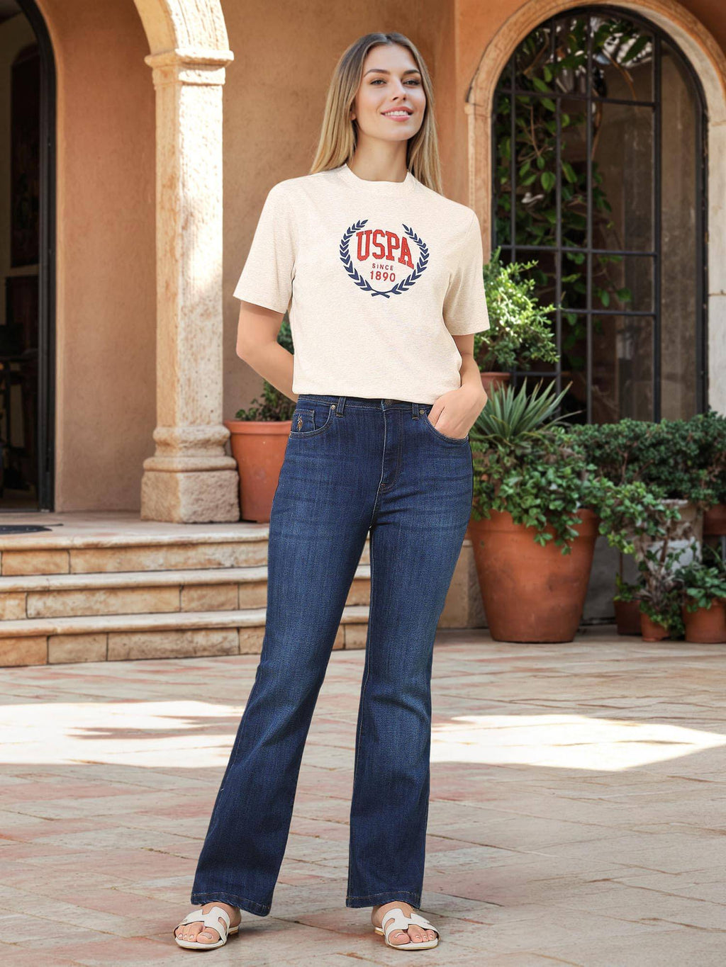 Blue Solid Bootcut Fit Jeans | BT10 - view 1